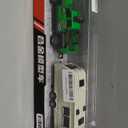 Pickup Truck Trailer Towing Toy Camper 2 in 1 Playset RV Motorhome Toys for Boys Diecast Model Car Metal Pull Back Toy Cars 1/36 Scale SUV Doors Open Light Sound Kids Birthday Gifts, Green