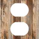 Decorative Outlet Covers Vintage Yellow Brown boards Tan Wood Plank 1 Gang Wall Plate Cover Receptacle Duplex Light Switch Cover Plate Single Dual Plug Covers Electrical Switchplate, 2Pack