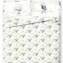 Jay Franco Kids Sheet Set with Fitted, Flat Sheets & Pillow Cover - Ultra-Soft Bedding with Pillowcase for Room Decor, White - Harry Potter, 4 Piece Queen