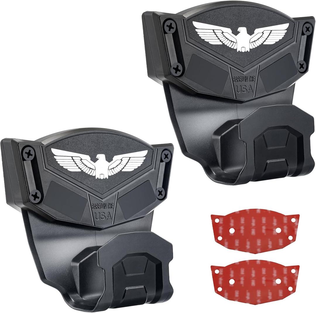 Magnet Mount for Car, Truck, Vehicle - Magnetic Holder for Pistol,Shotgun,Revolver with Trigger Guard Protection, Conceal on Desk, Safe, Wall - Easy Access & Quick Release - Holds Up to 15 LBS (2 PCS, Eagle)