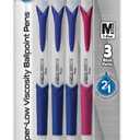 GlideWrite Ballpoint Pen with TechniFlo Ink, (1.0mm) Medium Line, Blue Ink Purpul
