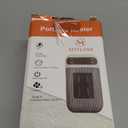 Space Heater, Small Plug in Electric Heater, Remote Wall Outlet Electric Space Heater with Adjustable Thermostat and Timer and Led Display, Compact for Office Dorm Room (Peal)