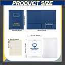 100 Pcs 9 x 12'' Income Tax Return Folders, 50 Blue Income Tax Return Folders with Pockets, 50 White Open Envelopes and Label for Preparers Returns Presentation Document Organizer Folder