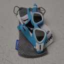 OMID Kids Swim Goggles, P2mini Polarized Swimming Goggles Comfortable for Age 6-14 (B7-mirrored Silver Lens Bluewhite Frame)