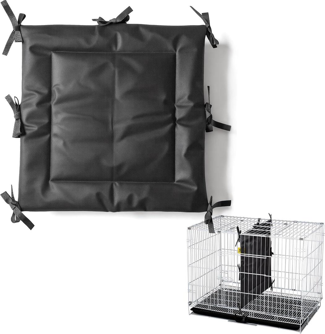 Black Dog Crate Divider Panel with Ties 23.62 x 21.65 Inch Soft Thick Dog Kennel Divider for Puppy Training Dog Crate Accessories (Fits 36" Crates,Excluding Crate)