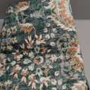 Goideal Washable Rug 4x6, Vintage Area Rugs Non Slip, Indoor Low Pile Carpet with Rubber Backing for Living Room Kitchen Bathroom Entryway Office Bedroom, Green & Orange