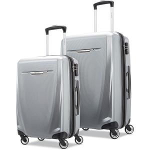 Samsonite Winfield 3 DLX Hardside Luggage with Spinners, 2-Piece Set (20/25), Silver