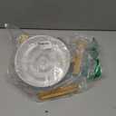 Elevated Slow Feeder Dog Bowl - Ceramic Maze Food Dish with Bamboo Stand - Raised Feeding Bowl for Fast Eaters - Ideal for Small and Medium Dogs - White - 6.7 inch (1.25 CUP)