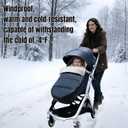 Waterproof Thickened Universal Stroller Blanket - Baby/Toddler Stroller Footmuff, Sleeping Bag & Bunting, Cold-Weather Winter Cover(Black) (Black, S)