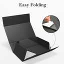 LIFELUM Large Christmas Gift Box 14"x8.5"x4.5" Birthday Gift Boxes for Presents for Anniversary Wedding,Black Gift boxes with Ribbon,Shredded Filler,Card