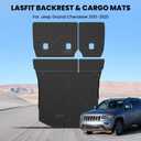 LASFIT Cargo Mat for Jeep Grand Cherokee 2011-2021 All Weather TPE Custom Fit Cargo Liners Rear Backrest Mat Trunk Seatback Black