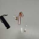 Eyebrow Trimmer for Women, Rechargeable Eyebrow Hair Remover, Painless Electric Razor with 2 x Replacement Heads, Eye Brow and Face Epilator Hair Removal (Rose Gold)