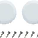 2pcs Round Ceiling Speaker Grill Covers for 6.5 Inch Speaker with Screws(White)