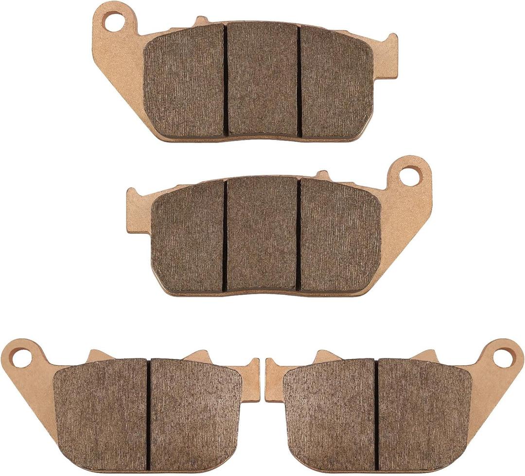 LOCOPOW Brake Pads Front & Rear Compatible with Harley Davidson Sportster 883 1200 XL883 XL883C XL883L XL883N XL1200C XL1200L XL1200N XL1200V XL1200X, Sintered Metal