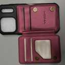 Vinich for iPhone 17 Pro Wallet Case with Card Holder, RFID Blocking Credit Slots Kickstand Shockproof Phone Cover Fit for iPhone 17 Pro 6.3" Wine Red