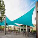 Royal Shade 14' x 14' x 14' Turquoise Triangle Sun Shade Sail Canopy Outdoor Patio Fabric Screen Awning RTAPT14 - UPF50+ 95% UV Blockage, Heavy Duty, Water & Air Permeable (We Make Custom Size)