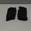 Pembrook Ribbed Knit Black Bamboo Viscose Diabetic Socks for Women - 6 Pairs | Crew Moisture Wicking Neuropathy Socks for Women | Wide Calf and Ankle Womens Diabetic Socks Size 9-11