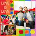 Syhood 50 Pcs Pride Rainbow Flower Bulk Gay Day Decoration Mexican Marigold Flowers Decoration Rainbow Lesbian Party Favors Tropical Pride LGBT Accessories Lais Hawaiian Luau Party Decorations