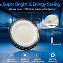 6 Pack 200W UFO LED High Bay Light, 29500lm 5000K Shop Lights for Warehouse, 5' Cable with Plug AC110-277V, Waterproof Commercial Lights for Barn Workshop Garage Factory Warehouse Gym ETL Listed