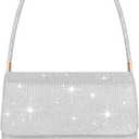 Evening Bag Clutch Purse for Women, Sparkling Envelope Handbag with 2 Compartments for Prom Cocktail Party