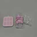 2 Pack Silicone Baby Fruit Feeder with Mini Freezer Tray, Breastmilk Popsicle Molds for Infant Teething Relief, Baby Teethers, Fresh Food Feeder for Safe Infant Self Feeding - Purple