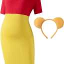 PROMOTED TO BIG SISTER Women Halloween Maternity Princess Costume Queen Fairytale Dress (Medium, Multicoloured)