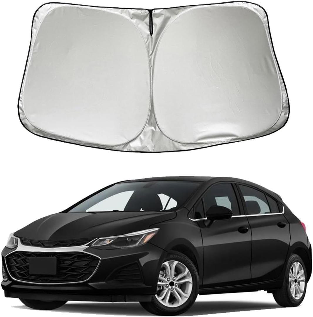 Car Windshield Sun Shade Sunshade Compatible with Chevy/Chevrolet Cruze 2016-2020 Accessories, Foldable Car Front Window Sun Shield Visor