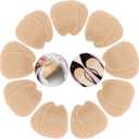 Zhanmai 9 Pairs Felt Tongue Pads for Shoes, Soft Self-Adhesive Shoe Tongue Pads for Men and Women, Non Slip Cushion Inserts to Fills Instep Space, Large(Skin Color)