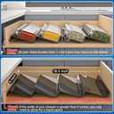 MIUKAA Black Spice Drawer Organizer, 2 Tier- 4 Pack Acrylic Drawer Seasoning Organizer, Expandable From 9'' to 18''Kitchen Spice Rack Tray for Drawer/Countertop (Jars not included)