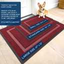 OLANLY Front Door Mat Indoor Outdoor Entrance, Waterproof All-Season, All-Weather Doormat, Sturdy Natural Rubber, Fade Resistant, Low Profile, Easy Clean Patio Porch Entryway Mat, 59x23, Wine Red