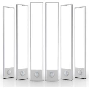 6 Pack Under Cabinet Lighting Wireless, 58 LED Rechargeable Battery Motion Sensor Light Indoor, Stick On Magnetic Closet Lights, Under Counter Lights for Kitchen, Stairs, White 14 in