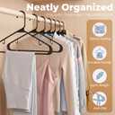 HOUSE DAY Black Plastic Hangers 60 Pack, Clothes Hangers with Non Slip Hooks, Durable & Space Saving Coat Hanger, Light-Weight Clothing Hanger, Perfect Closet Organizer for Everyday Use