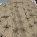 Large Linen Floor Cushions,Round Futon Pillows Japanese Style Tufted Floor Pillows Meditation Cushions for Seating On Pad for Yoga Sofa Balcony(Size:30x30inch,Color:Khaki)