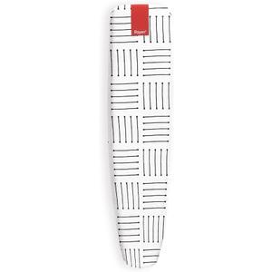 24.2 x 8.5 Sleeve Ironing Board Cover | Elastic | Universal | Foam | 100% Cotton, White with Black Stripes