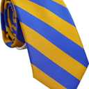 Striped Ties for Men, 3 inch Regular Ties with Stripes (Gold & Royal Blue)