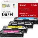 067H MF656Cdw Toner Cartridge Set Compatible for Canon 067H 067 Toner for Canon imageCLASS LBP632Cdw MF653Cdw LBP633Cdw MF654Cdw Printer High Yield (067H, 4Pack) (XL)