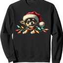 Chihuahua Chew Christmas Light Cord Cute Xmas Holiday Funny Sweatshirt XL