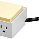 Bostitch Office Konnect Power Hub, Two Outlets Charging Station for Desktop, Shallow Tray Top, White