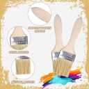 cobee 100Pcs Chip Brushes,2 Inch Natural Bristle Paint Brushes Wooden Handle for Stains Varnishes Acrylic Wood Crafts Home Projects