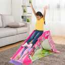 Pop2Play Barbie Indoor Slide for Toddlers  Safe and Sturdy for Kids Up to 50 Lbs  Easy to Store Pop Up Slides Multicolored