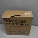 PETKARAY Cat Tunnel, Original Cat Hideaway Cave for Indoor Cats, Large Kitten Play Tubes and Tunnels, Soft Felt Cat Toy with Interactive Peek Hole Grey Straight