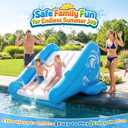 EKEPE Inflatable Water Slide for Pool, Heavy Duty Pool Slide with Water Sprayer for Kids Family Summer Play, Durable Blow Up Backyard Water Slide for Parties, In-ground or Above Ground Pools - Blue