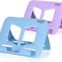 2Pack Book Stand - Waterproof Book Holder, Lightweight, Hands Free (Blue+Purple, 11.82" * 8.26")