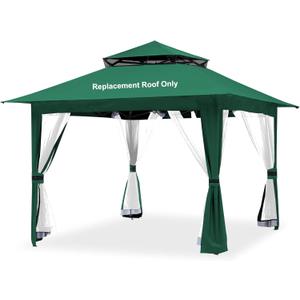Forest Green Gazebo Cover Compatible with ABC, Master, B01N413ZYI,B0899HY4YW,B082H8N56R, B09JYL85ZX,B09J8MMG1G, B09J8MZCXD,B0899MN579, B07GBVJJCT, B0102CG464,B0899N3B4R Canopy Frame
