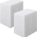 Hoolerry 40 Pcs White Scrub Pads Light Duty Scouring Non Woven Pad Non Scratch Abrasive Hand Multipurpose Scouring Sponge Multi Surface Scrubber Pads for Cleaning Polishing Home(4 x 6 Inch,White)