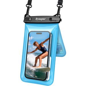 Rynapac IPX8 Waterproof Phone Pouch Floating, [Up to 8.5''] Double Space Waterproof Phone Case with Adjustable Lanyard for iPhone 17 16 15 Pro Max, Cell Phone Dry Bag for Beach Cruise Ship Essentials