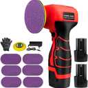 16.8V Cordless Electric Sander with 36PCS Sandpapers, 3500 RPM, 2Pcs 3.0Ah Batteries, Lightweight & Compact Design for Wood, Metal, Paint Removal, and DIY Projects