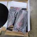 Round Dining Table for 4,Kitchen Dining Room Circle Dinner Pedestal Table,Space Saving Wood Kitchen & Dining Room Furniture (Black, 47In)