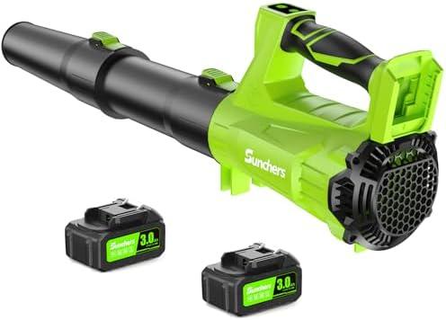 Electric Leaf Blower Cordless 680CFM with 3.0Ah Battery and Charger | Blower for Lawn Care, 2 Speed Mode Powerful Tools with 2 Tube, 20V Battery Powered Leaf Cleaner Handheld, Yard, Leaves, Patio