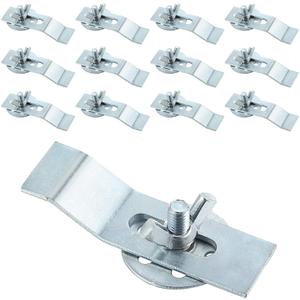 Enhon Sink Clips Kit 12 Pack, Undermount Sink Clips, Sink Mounting Kit Bracket, Installation Repair Hardware Clips Fastener Support for Kitchen or Bathroom Sinks (Silver)